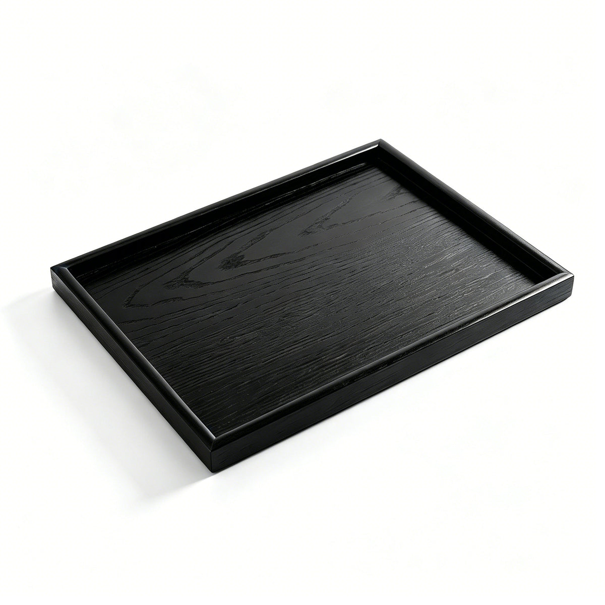 Modern Black Wooden Serving Tray