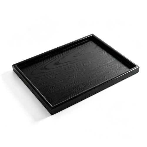 Modern Black Wooden Serving Tray